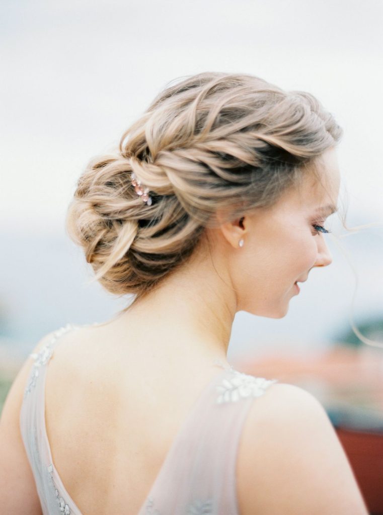 Elegant Low Bun wedding hairstyle