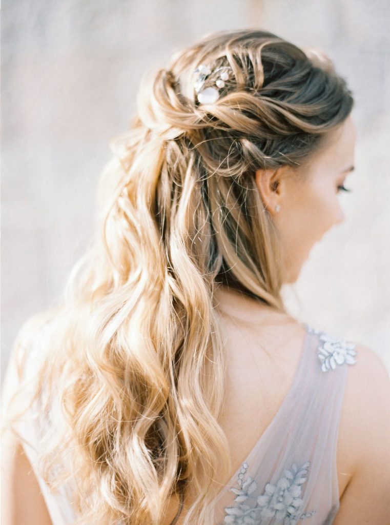 Half-Up, Half-Down Wedding Hairstyle