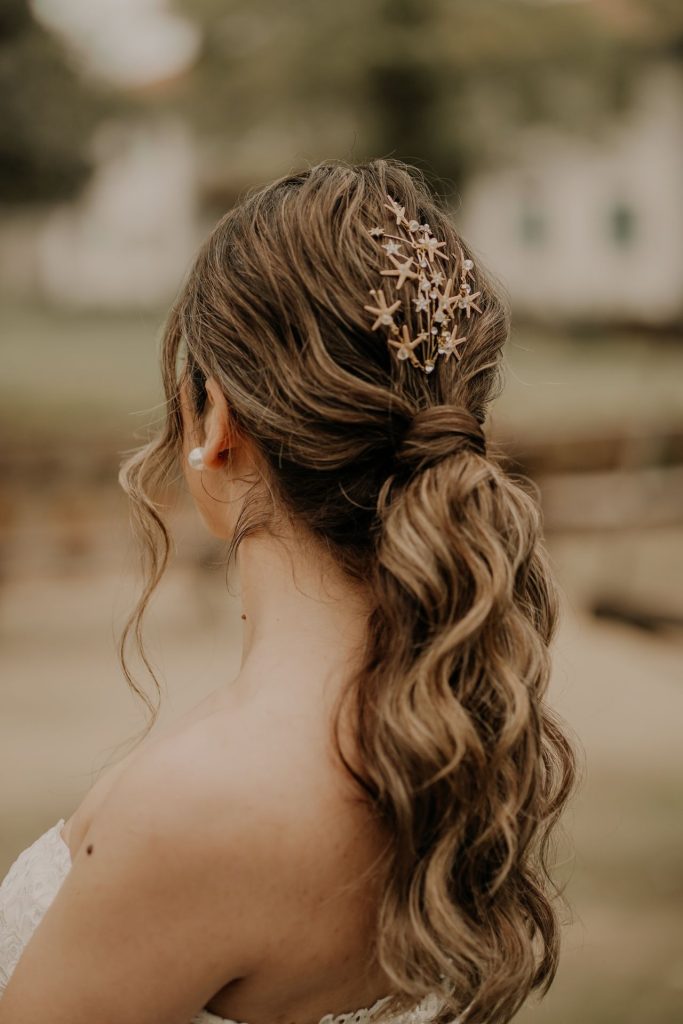 Low Ponytail wedding hairstyle